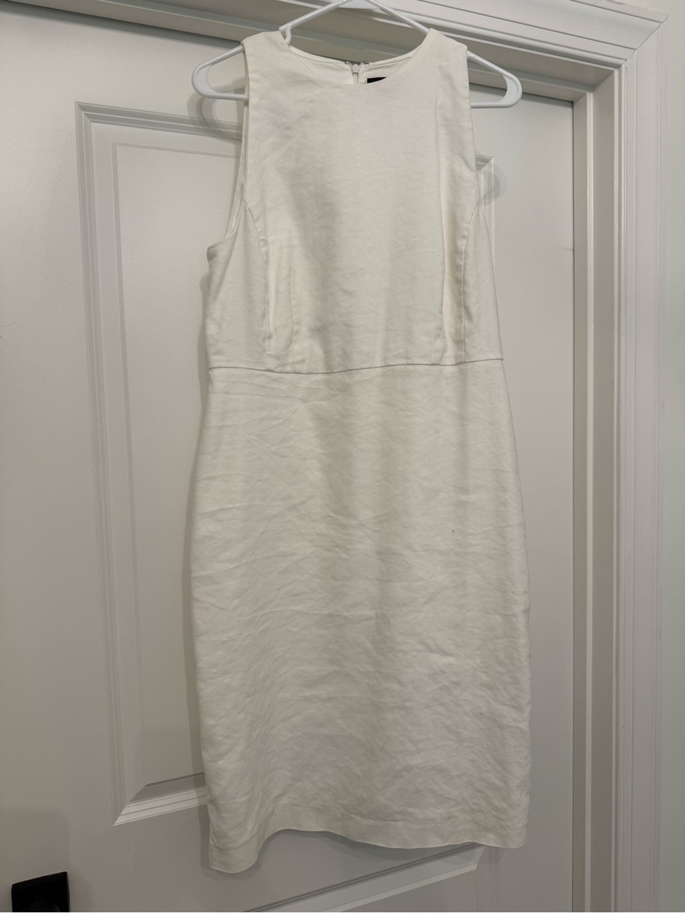 Ann Taylor WHITE Linen-blend Dress